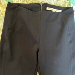 Veronica Beard skinny, zip back, with saddle seam pants BLK size 25/0